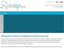 Tablet Screenshot of garysdoggrooming.com
